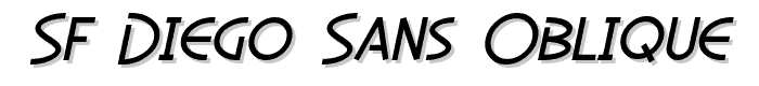 SF Diego Sans Oblique font
